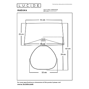 Настольная лампа Lucide Maduka 10550/81/43