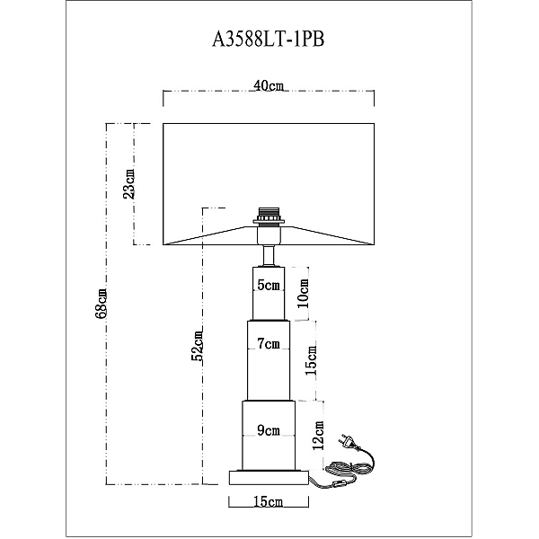 Настольная лампа Arte Lamp Ramada A3588LT-1PB