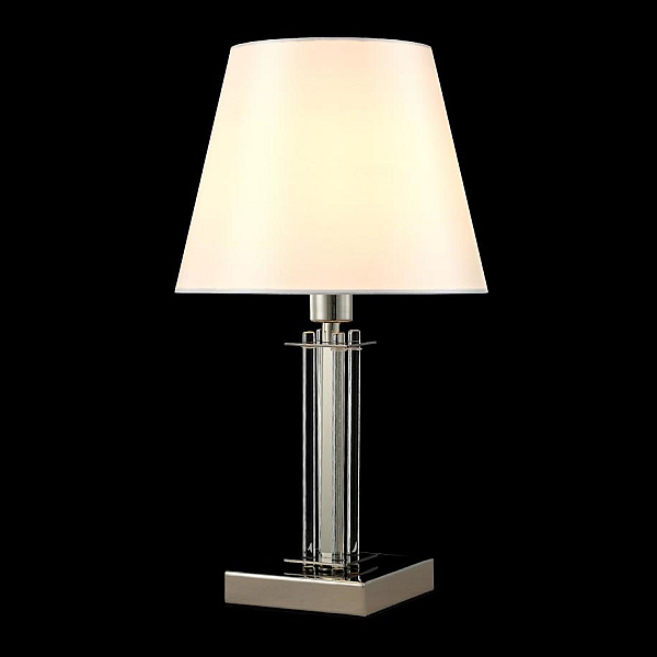 Настольная лампа Crystal Lux Nicolas LG1 Nickel/White