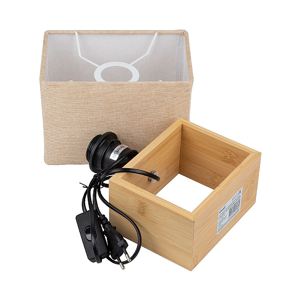 Настольная лампа Uniel UML-B401 E27 Light Grey/Wood UL-00010956