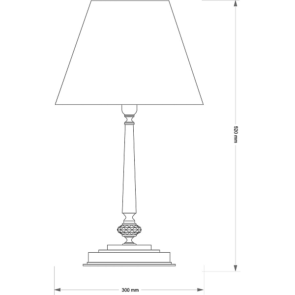 Настольная лампа Kutek San Marino Lampshade SAN-LG-1(P/A)CR