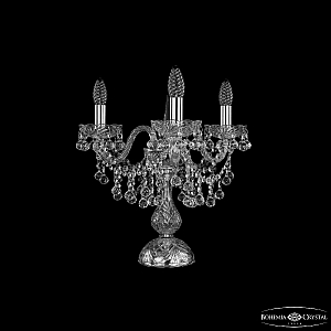 Настольная лампа Bohemia Ivele Crystal 1409L/3/141-39 Ni