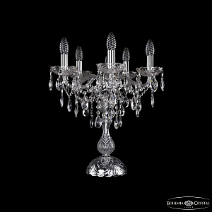 Настольная лампа Bohemia Ivele Crystal 1415L/5/141-47 Ni