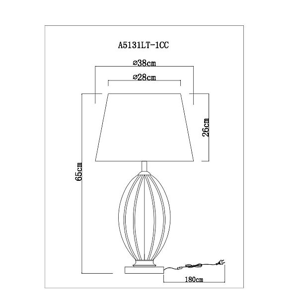 Настольная лампа Arte Lamp Beverly A5132LT-1CC