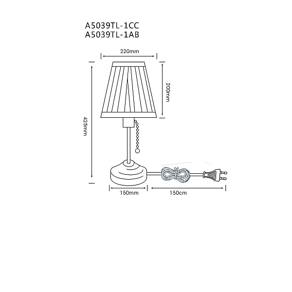 Настольная лампа Arte Lamp Marriot A5039TL-1CC