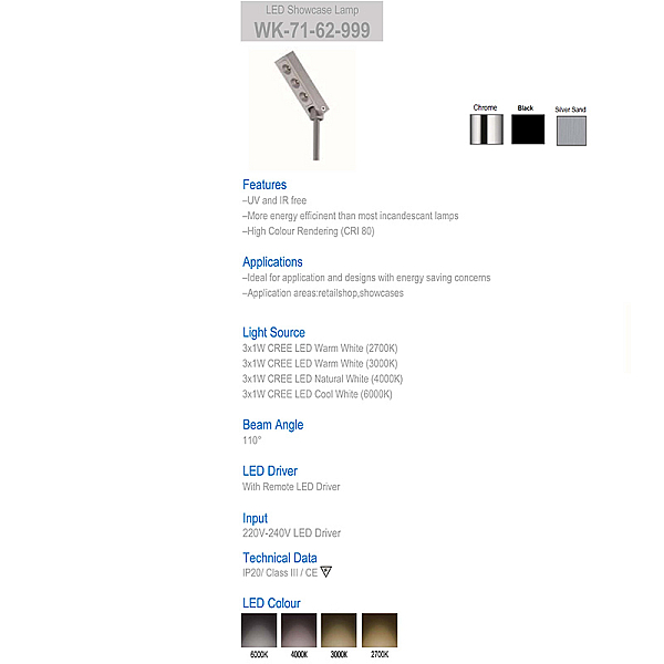 Подсветка Delight Collection 71-62-999 warm white silver