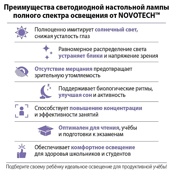 Настольная лампа Novotech Studi Ledo 359967