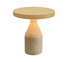 Настольная лампа Arlight SP-CROOD-TAB-R22.5x24-7W Warm3200-MIX (BG-BG, 140 deg, 230V) (IP20, Травертин) 061770