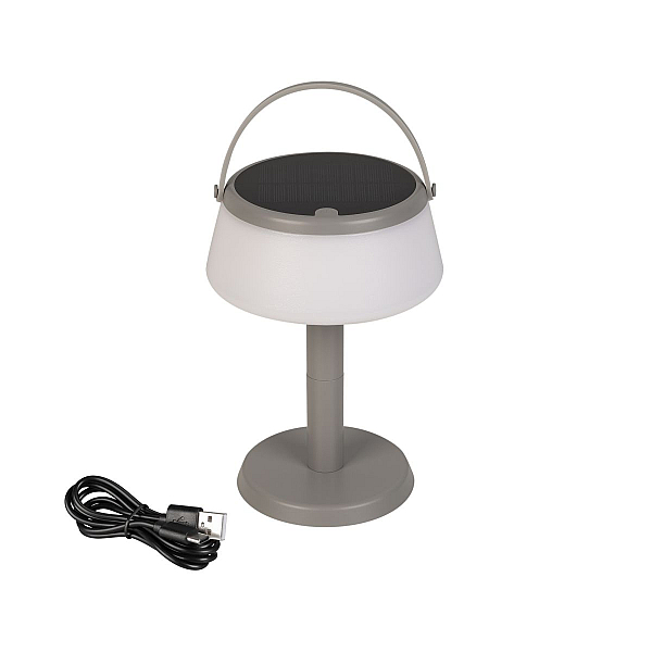 Настольная лампа аккумуляторная Arlight SP-TRAFO-1.5W Warm2700 (Серый, 120 deg, 5V) (IP54 Пластик) 060825