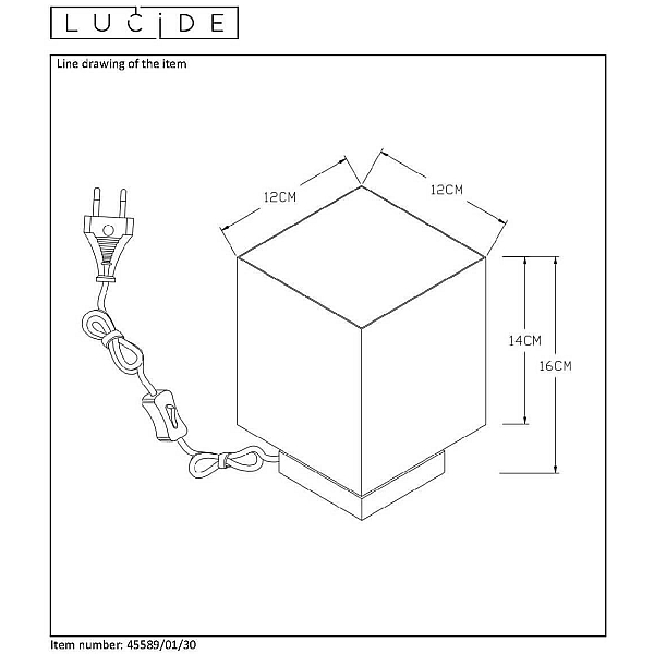 Настольная лампа Lucide Suzy 45589/01/30