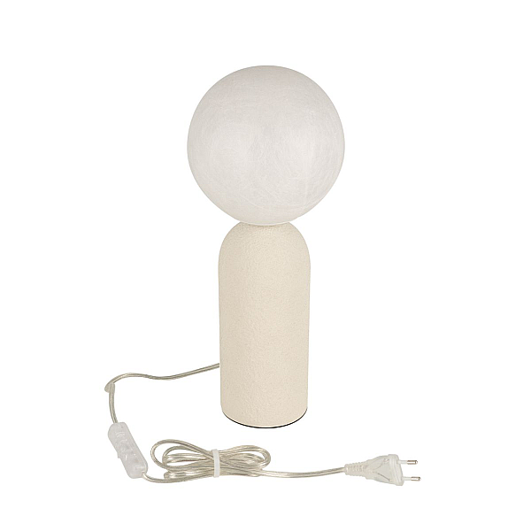 Настольная лампа Arlight SP-SILKA-TAB-R150-6W Warm2700 (WH, 330 deg, 230V, TOUCH-DIM) (IP20, Натуральный шелк) 056890