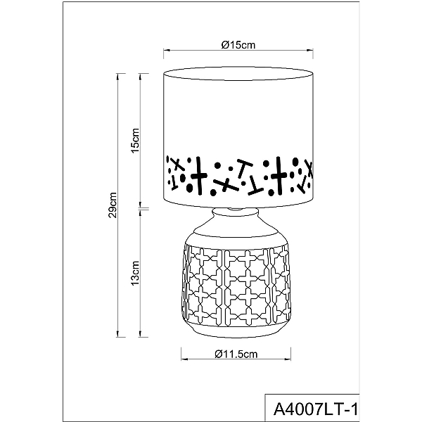 Настольная лампа Arte Lamp Bunda A4007LT-1GY