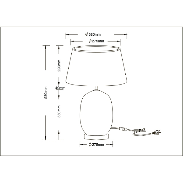 Настольная лампа Arte Lamp Sarin A4061LT-1PB