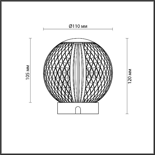 Настольная лампа Odeon Light CRYSTAL 5007/2TL