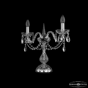 Настольная лампа Bohemia Ivele Crystal 1402L/2/141-39 Ni