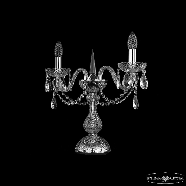 Настольная лампа Bohemia Ivele Crystal 1402L/2/141-39 Ni