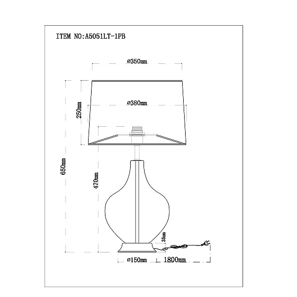 Настольная лампа Arte Lamp Saiph A5051LT-1PB