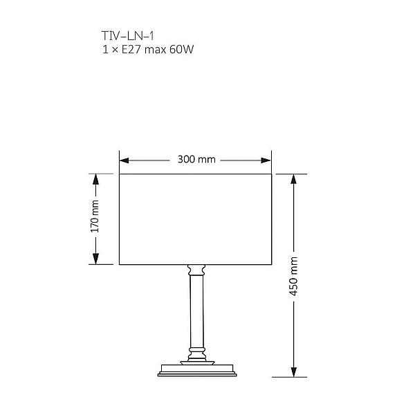 Настольная лампа Kutek Mood Tivoli TIV-LN-1 (N)