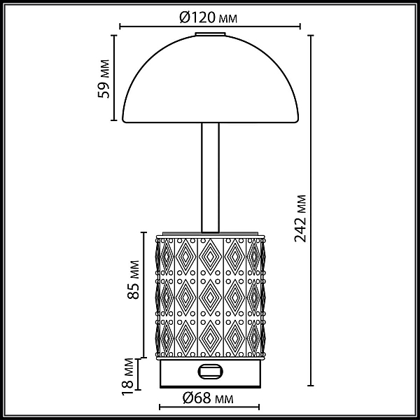 Настольная лампа беспроводная Odeon Light Lulu L-Vision 5453/3TL