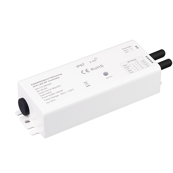 Диммер Arlight SMART-PWM-104-72-SH-WP-SUF (12-36V, 4x5A, IP67, 2.4G) 046519