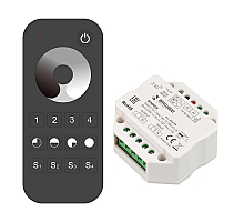 Диммер Arlight SMART-SET-TRIAC-601-72-DIM-PD-IN Black (230V, 1x1.5A, x4, ПДУ 10кн, 2.4G) 036199