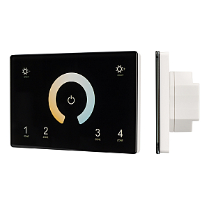 Панель Arlight Sens Smart-P81-Mix Black (230V, 4 зоны, 2.4G) 028401
