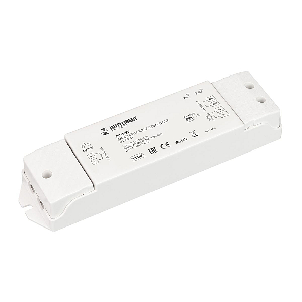 Диммер Arlight SMART-PWM-102-72-CDW-PD-SUF (12-36V, 2x5A, TUYA Wi-Fi, 2.4G) 037422