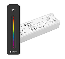 Диммер Arlight SMART-SET-PWM-104-52-RGB-SUF White (12-24V, 3x4A, ПДУ LINE, 2.4G) 036189