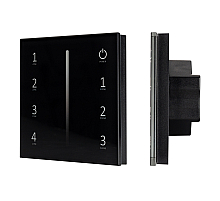 Панель Arlight Sens Smart-P17-Dim Black (230V, 4 зоны, 2.4G) 028129