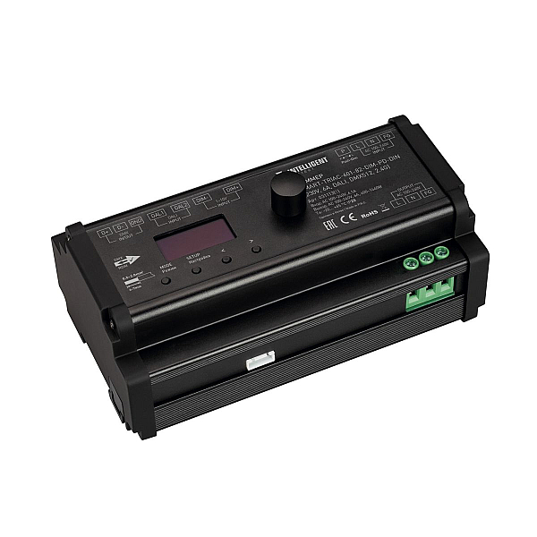 Диммер Arlight SMART-TRIAC-601-82-DIM-PD-DIN Black (230V, 6А, DALI, DMX512, 2.4G) (IARL, IP20 Пластик) 031113(1)