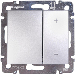 Диммер кнопочный Legrand Valena 600W алюминий 770274
