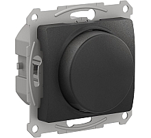 Светорегулятор (диммер) повор-нажим, LED, RC Systeme Electric Glossa Антрацит GSL000723