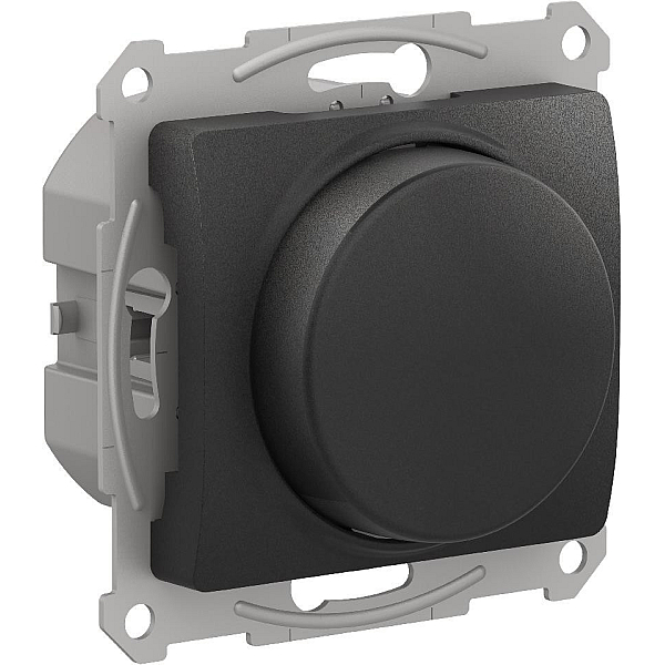 Светорегулятор (диммер) повор-нажим, LED, RC Systeme Electric Glossa Антрацит GSL000723