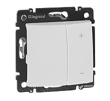 Диммер кнопочный Legrand Valena 600W белый 770074
