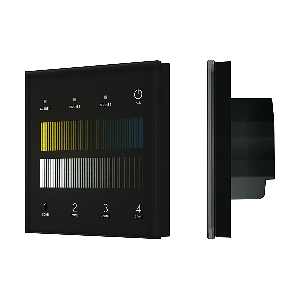 Сенсорная панель Arlight SMART-DALI-301-11-4G-3SC-DT8 Черная (230V, встраиваемая, 2.4G) (IARL, IP20 Пластик) 060792