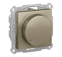 Светорегулятор (диммер) повор-нажим, LED, RC, 400Вт, мех. Systeme Electric AtlasDesign Шампань ATN000523