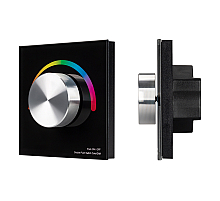 Панель Arlight Smart-P8-RGB-G-IN Black (12-24V, 3x4A, Rotary, 2.4G) 033763