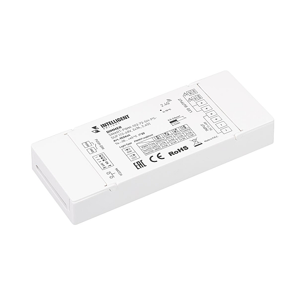 Диммер Arlight SMART-PWM-102-72-SH-PS-SUF (12-48V, 2x7A, 2.4G) (IARL, IP20 Пластик) 050444