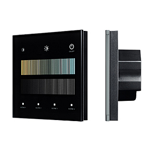Сенсорная панель Arlight SMART-DALI-301-11-1G-4SC-DT8 Черная (230V, встраиваемая, 2.4G) (IARL, IP20 Пластик) 046562