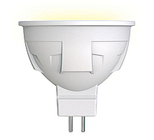 Лампа светодиодная диммируемая (UL-00003991) Uniel GU5.3 6W 3000K матовая LED-JCDR 6W/WW/GU5.3/FR/DIM PLP01WH