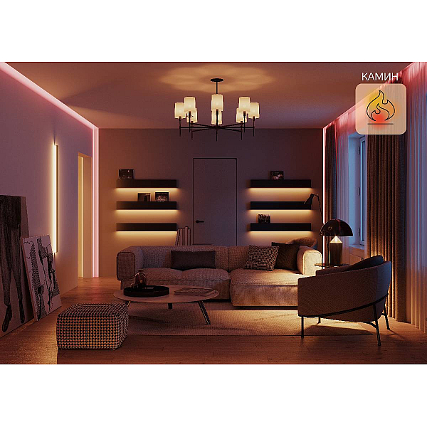 Лампа светодиодная диммируемая Gauss Smart Home E14 5W 2700-6500K RGBW матовая 1190112