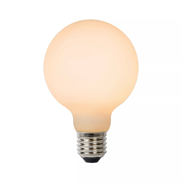 Лампа светодиодная диммируемая Lucide E27 8W 2700K опал 49067/08/61