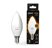 Лампа светодиодная диммируемая Gauss E14 7W 3000K матовая 103101107-S