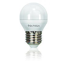 Лампа светодиодная диммируемая Voltega E27 6W 4000К шар матовый VG2-G2E27cold6W-D 5496