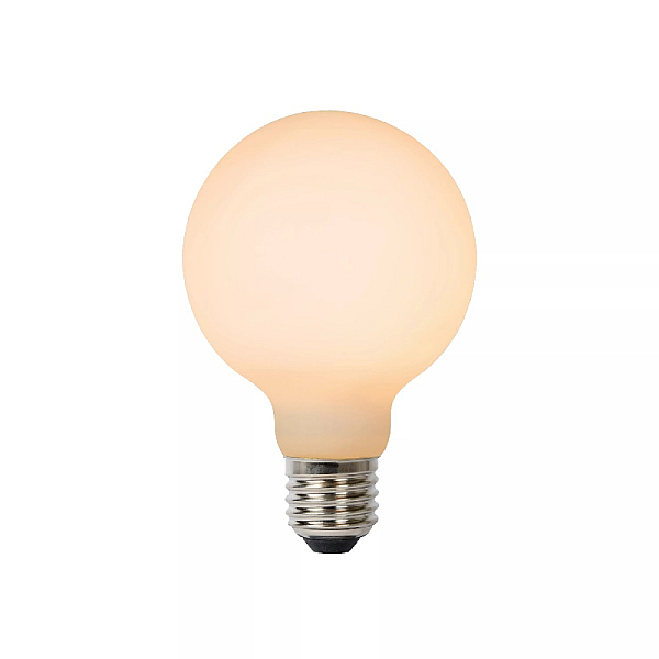 Лампа светодиодная диммируемая Lucide E27 8W 2700K опал 49066/08/61
