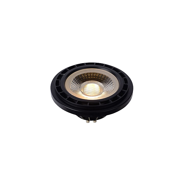 Лампа светодиодная диммируемая Lucide GU10 12W 2200-3000K черная 49041/12/30