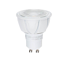 Лампа светодиодная диммируемая (UL-00003988) Uniel GU10 6W 4000K матовая LED-JCDR 6W/NW/GU10/FR/DIM PLP01WH