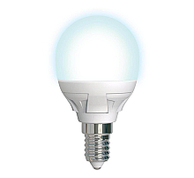 Лампа светодиодная диммируемая (UL-00004300) Uniel E14 7W 4000K матовая LED-G45 7W/4000K/E14/FR/DIM PLP01WH