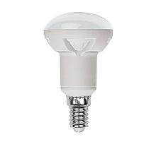 Лампа светодиодная диммируемая (UL-00004709) Uniel E14 7W 4000K матовая LED-R50 7W/4000K/E14/FR/DIM PLP01WH