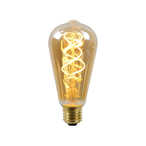Лампа светодиодная диммируемая Lucide E27 5W 2200K янтарная 49034/05/62